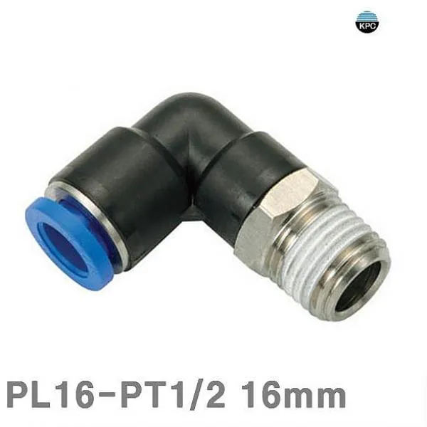 주식회사크레피 코리아뉴매틱 원터치피팅 PL타입 PL16-PT1 2 16mm 봉 5EA 파이프 배관, 1