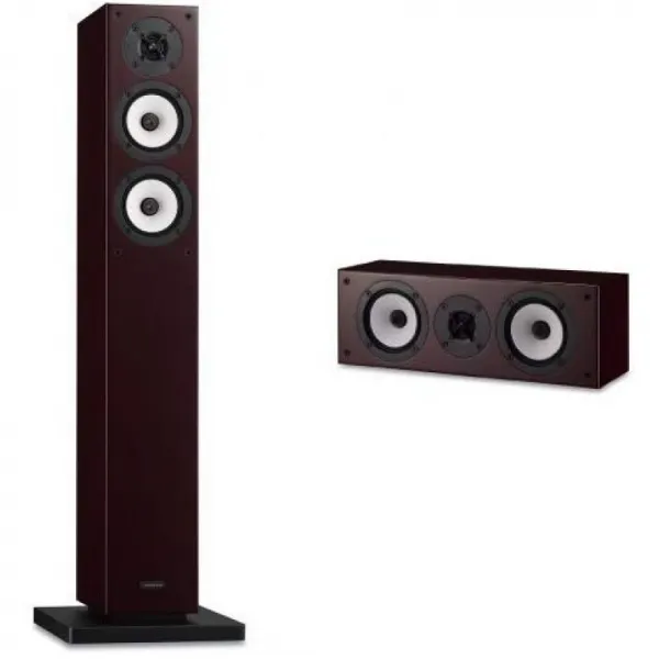 ONKYO 2 웨이 사용료 보이 스피커 시스템 (1 개) 우드 + 센터 스피커 시스템 나뭇결 세트 [D-309XE (D) +, 단일상품, 단일상품