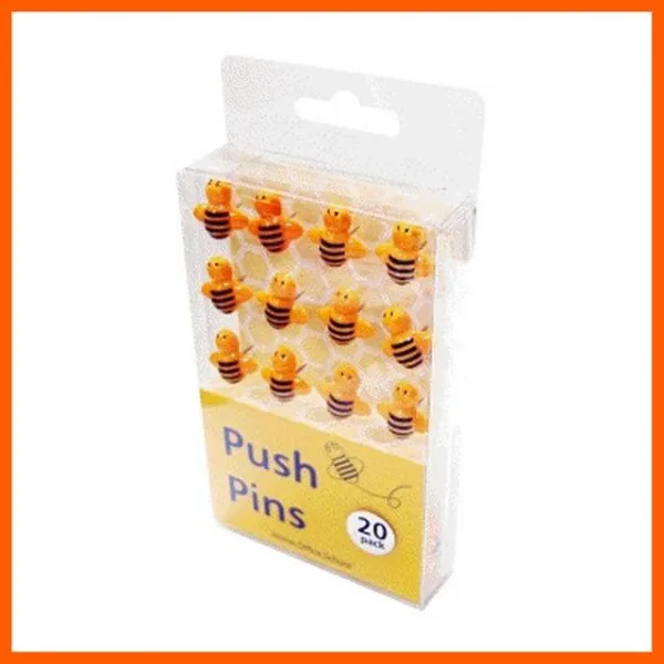 Pqb900768정밀가공해 긁힘현상 적은 귀여운 꿀벌모양 압핀20pcs