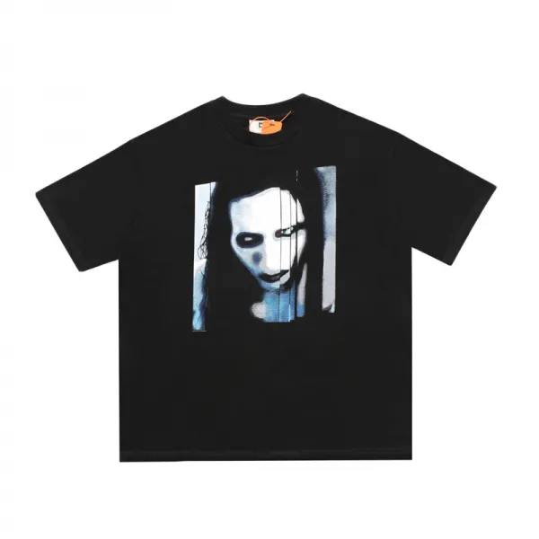 하다맘 라운드박스티 MARILYNMANSON 경의를 표함 메릴린 맨슨 VINTAG E 클래식 만들다 낡은 반팔 루즈핏티