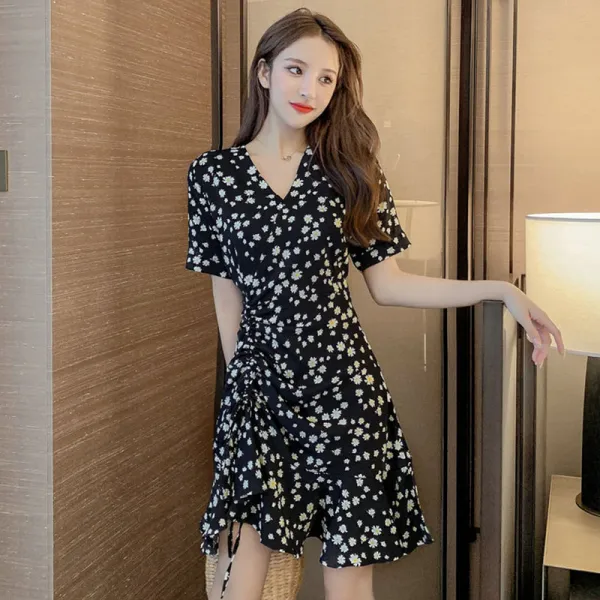 Mar.23 95번 데이지 원피스 초선 날씬해 보이고 동생 하이웨스트 배두렁이 스커트 자녀 여름 빅 사이즈 플라워 스커트z