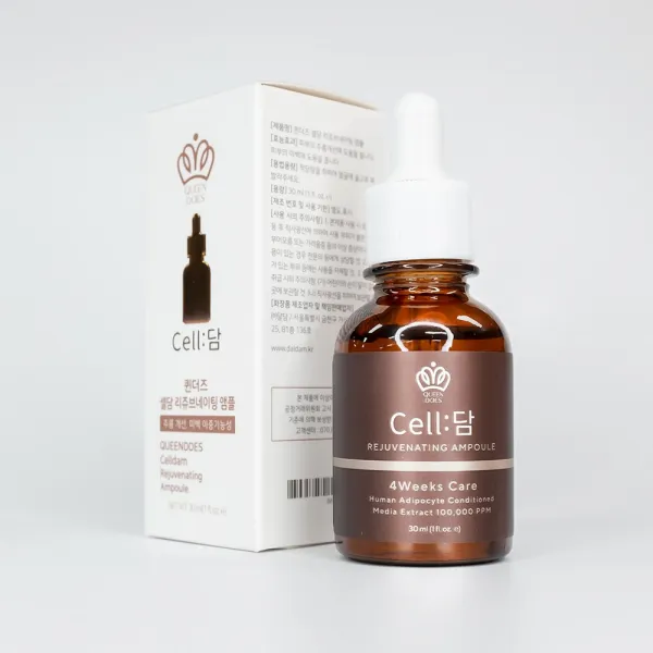 퀸더즈 셀담 리쥬브네이팅 앰플 에센스 줄기세포 배양액 미백 주름개선기능성, 1병, 30ml