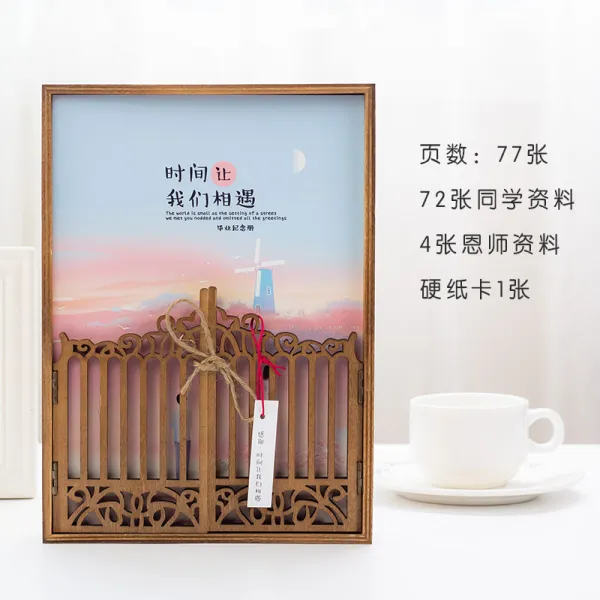 다올 엔틱 동창생을 졸업하다 기념 책자 빈티지 차이나 6 년 급 독창적 틱톡 개성적인 동창회 목록 중학교 남자 졸업시즌에, 타임 양 우리 만났다 핑크