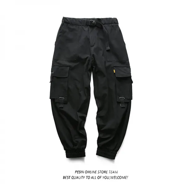 드랜드 군사 기풍 카고 포켓 캐주얼바지 힙합 와이드 루즈핏 스트릿 캐쥬얼 배기 팬츠