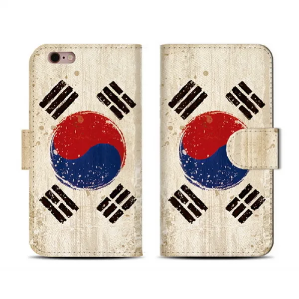  바보사랑 아이폰6s 6s플러스 _지갑다이어리케이스_대한민국 Grunge Flag