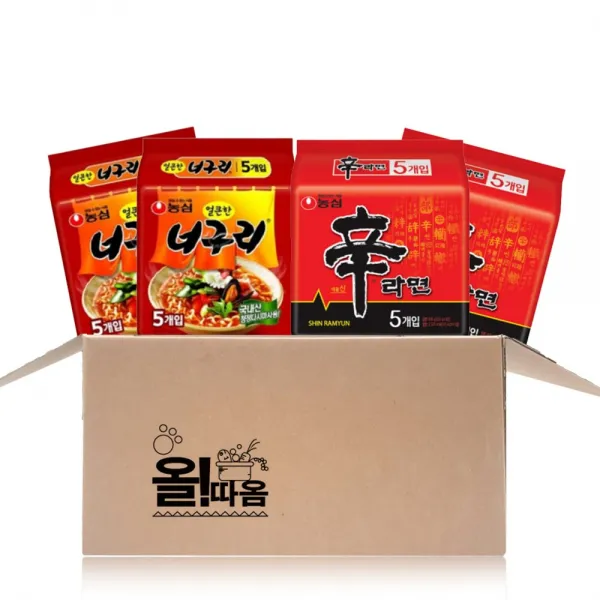 (올따옴)농심너구리얼큰한맛 10개 +농심 신라면 10개, (올따옴)농심너구리얼큰한맛 10개 +농심 신라면 10개