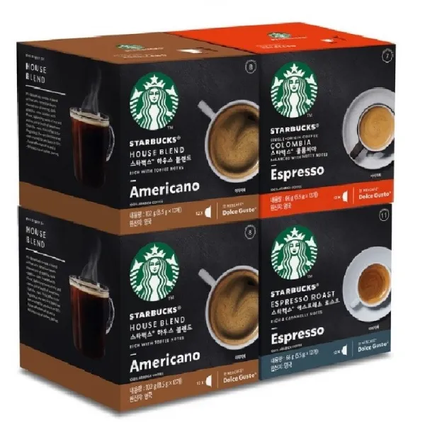 스타벅스 돌체구스토 전용 48캡슐 스타벅스가 우리집에 1set