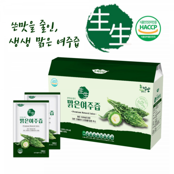 100% 여주물 첨가물없는 쓴맛줄인 여주즙 여주액기스 추출물 21포