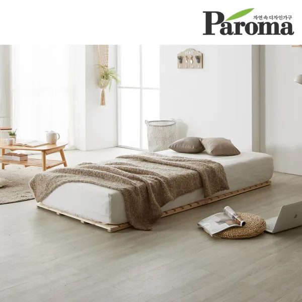 파로마 욜로 저상형 접이식 원목 침대 깔판 02.욜로 소나무 깔판 S_본넬매트포함