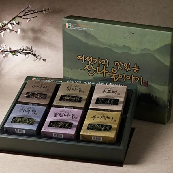윤성팡 산애진송 산나물 이야기 6종 선물세트 나물선물세트, 1