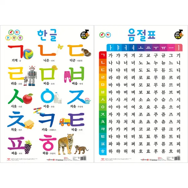 사운드 양면 벽보 - 한글 (세이펜호환), 단품
