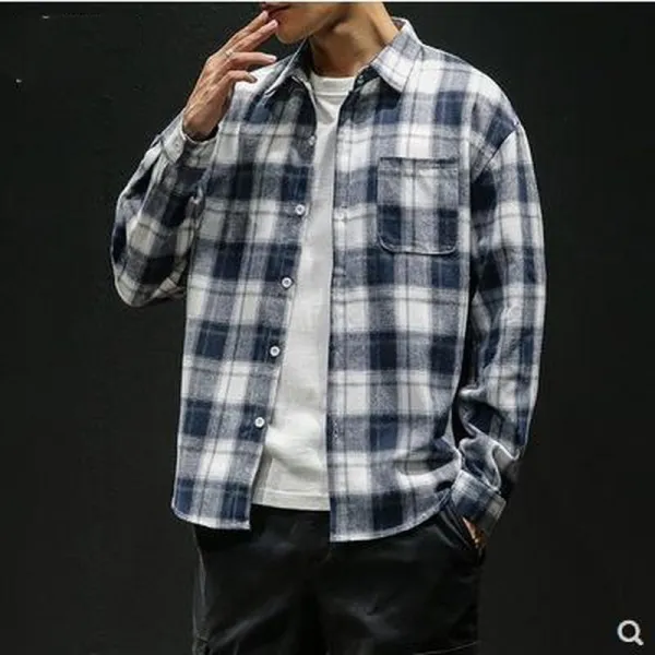 빅피플 체크 빅사이즈 남자 긴팔 이너 셔츠 Sa2723 코트