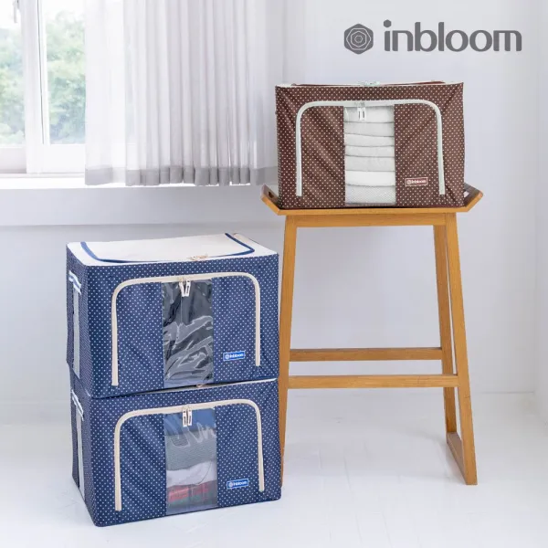 보우에프앤티 인블룸 패브릭리빙박스 대요량리빙박스 네이비