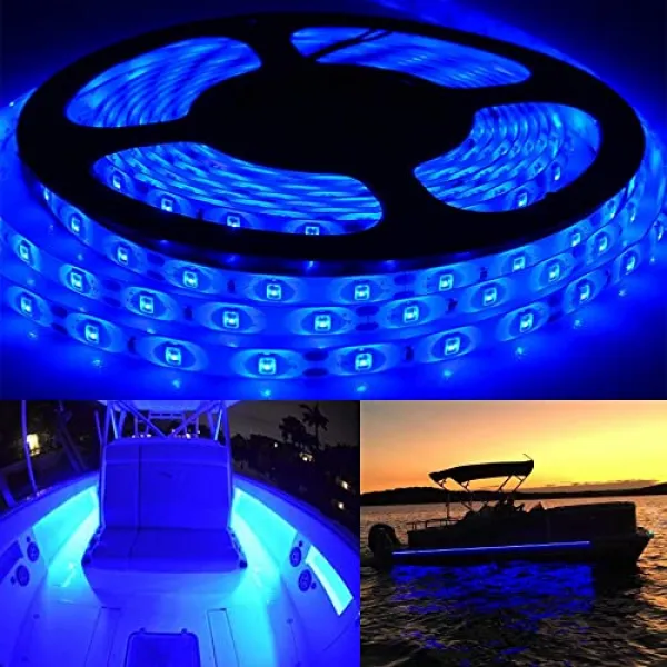 321 조명 12v 300 Led 16.4ft 거룻배 라이트 바스아히루 Jon 보트 요트 카약을위한 해양 Led 라이트 스트립 Ip65 방수 Led 조명 먹이 파인더 나이트 어선 본상품