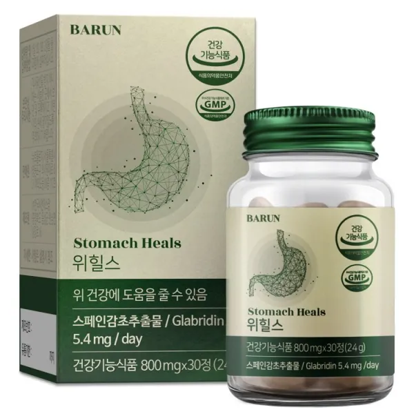 바른 위힐스 1개월분 / 위힐스 감초추출물 위건강 헬리코박터균억제, 30정, 1개