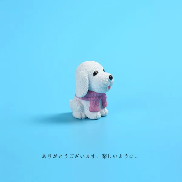 강아지 미니어처 동물 미니어쳐 피규어 왜식 Q 카드 에뮬레이션을 축소하다. 동물이 발생하다 미니 강아지 사랑스러운 장식품. 경관 모형 마이크로-42224, 옵션01