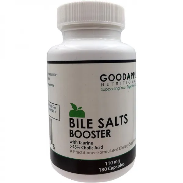 담낭과 담낭 용 담즙 염제 부스터 GoodApple Nutritionals | 옥스 담염과 타우린 | 180 캡슐 | 110mg, 1, 단일상품
