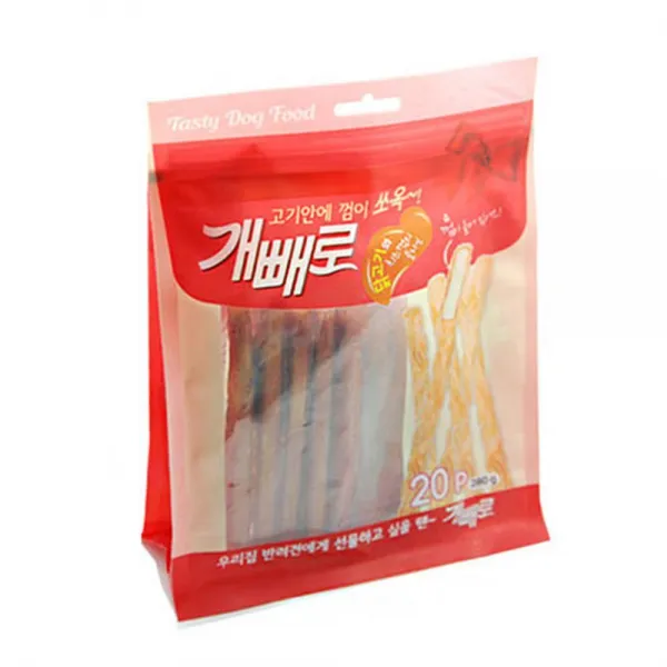 Basket7 치킨&치즈껌 애견간식 280g 20개 생육 별식 훈련간식