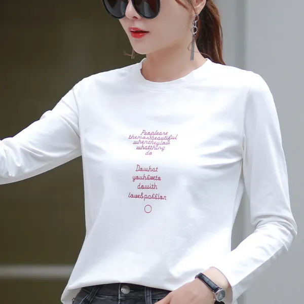 SHISHANGJF 영캐주얼 티셔츠 긴소매 44302636