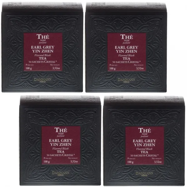 Dammann Earl Grey Yin Zhen 다만프레르 얼그레이 홍차 50티백 4팩 (총 200크리스탈티백)