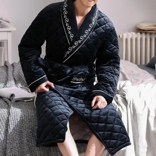 Kirahosi 겨울 잠옷 털 홈웨어 목욕가운 플란넬 가운 48호+덧신증정 Coxoflcc