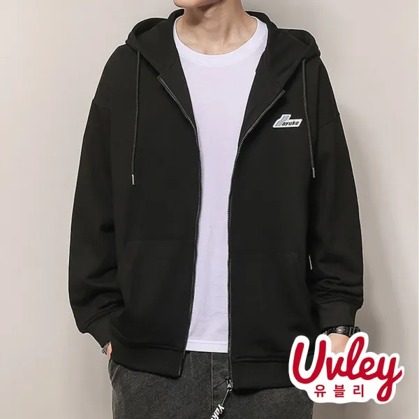 유블리 남성 루즈핏 후드 집업 3color ~3XL 분위기 있는 점퍼 봄 가을아우터(UV202WD)