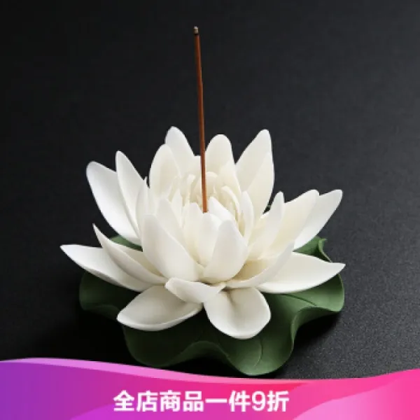 동사자 도크 향 트레이 세라믹 연꽃 향기 삽입 창조적 인 향난로 가정용 실내 침향 접시 수제 연꽃 라인