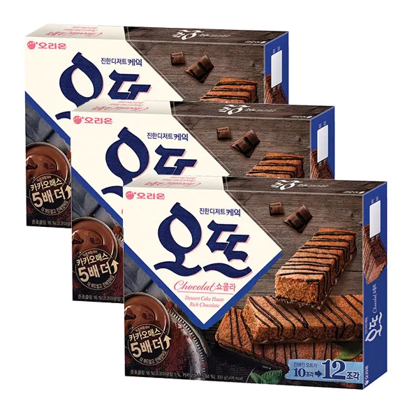 오리온 오뜨 쇼콜라 300g(12P)x3개 무료배송, 3개, 300g