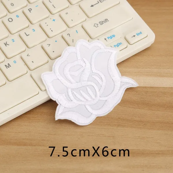 밀리터리와펜 티셔츠 가려지다 바지 점착 러플 테이블보 스타일리쉬 화이트 헴라인 YUQI 3275379897, 장미꽃 화이트 중간사이즈 10 개입