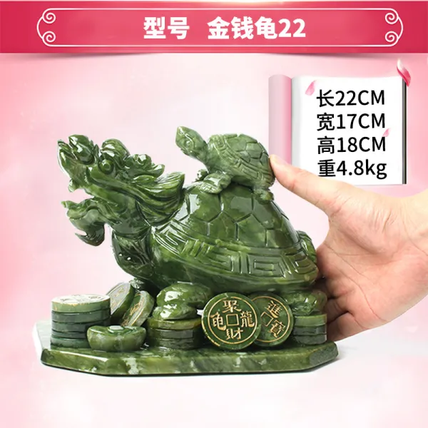 와이유 거북용 현우돌용거북 장식품 옥석거북 공예품돌조각 모자 용두 돈거북 22