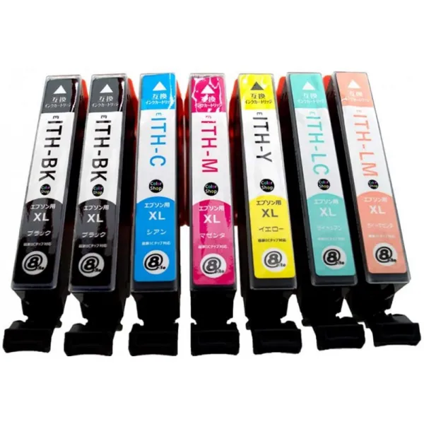 엡손 ITH-(BK× 2/C/M/Y/LC/LM)7개 세트 『 EPSON』 호환 잉크 카트리지 잔량 검지 기능부(IC칩자)『 납득, 1
