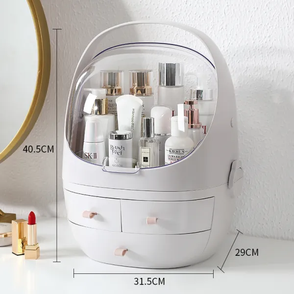 어반30 미니 화장대 화장품 정리함 망홍화장품 수납함 방진소음 가정용 화장, ❤진주 화이트[특대사이즈] 쿠폰 5원 감원
