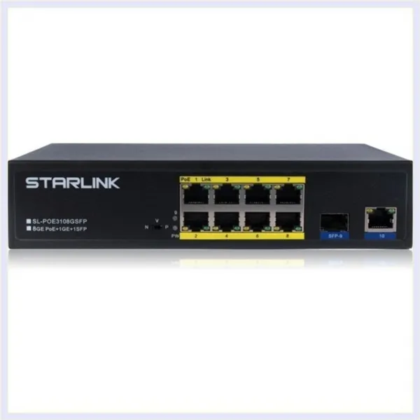 PN 기가8포트 POE스위치허브+1RJ45+1SFP광업링크지원, 본상품선택