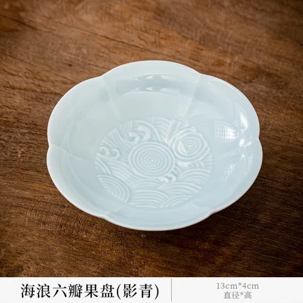 작은 다과반 도자기 중국식 선의과자반 과자반 심반접시 공급과 공급반 위에 티타임을 제공하다