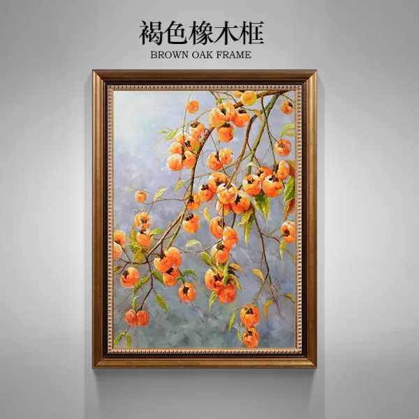 신 중국식 페인팅 현관 스툴소파베드 배경 모던룩 그림장식을 함 매사 여의 감 복도 그림을 걸다 C타입보트화브라운오크나무테노령화사순수핸드페인팅