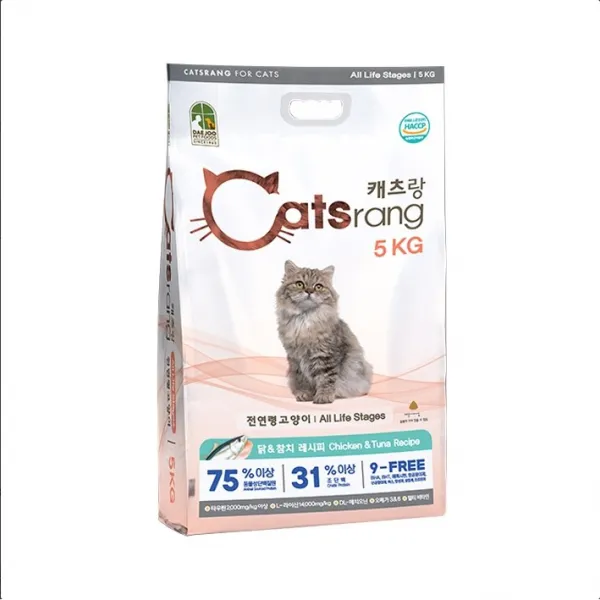 캐츠랑 NEW 전연령 올라이프 고양이 건식사료, 닭 + 참치, 5kg, 1개