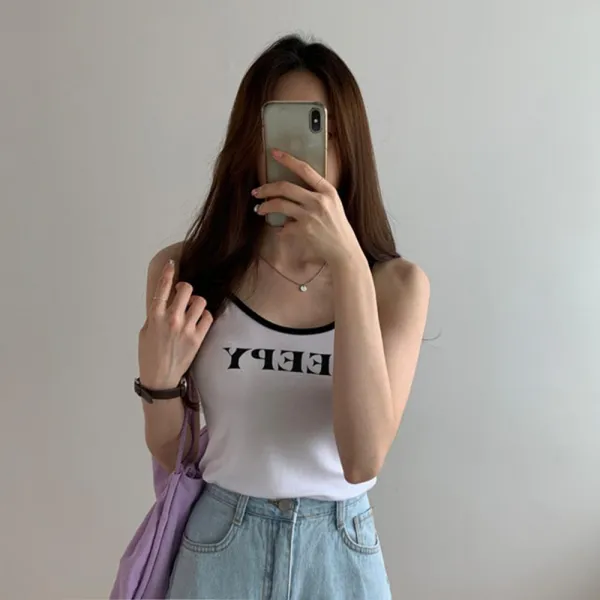 여성나시티 민소매티 나시탑 섹시한 여성나시 보정