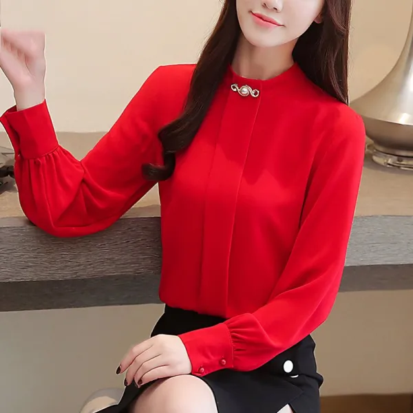 겨울용 여성 기모 블라우스 12 OMO12 583108343835_GJId