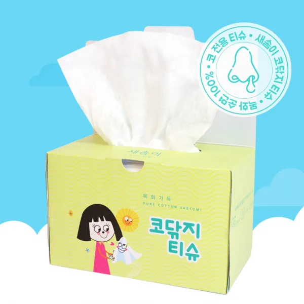 새솜이 코닦지 티슈 콧물 비염 전용 코 건티슈, 1개, 100매