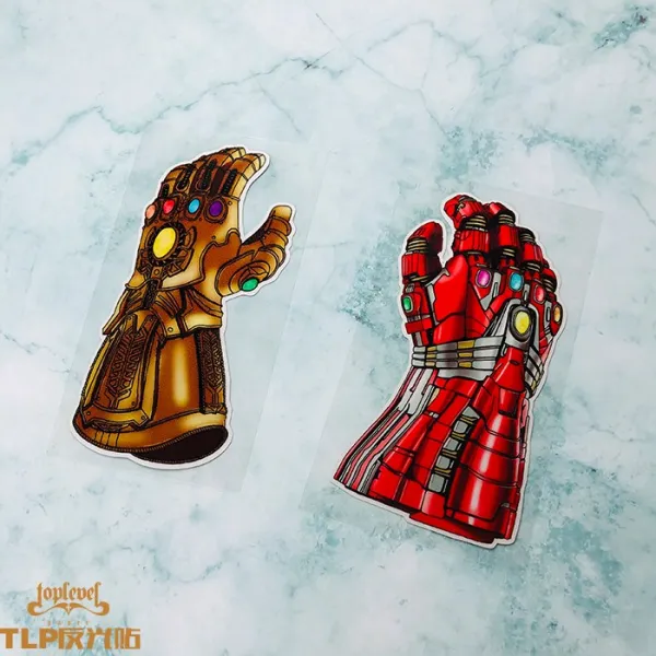 동맹국 언맨 패자파명 보석 애니메이션 시트지 TLP 리플렉터 차량 연결되다, 왼쪽 （14 *7cm ）패권을 박멸함