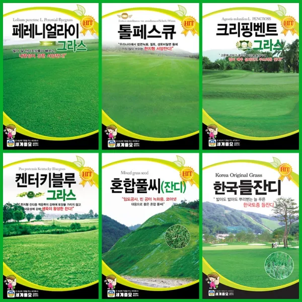 잔디 씨앗 모음 / 켄터키블루그라스 혼합잔디 톨페스큐 페레니얼라이그라스 크리핑벤트그라스 / 골프장 축구장 정원 화단 산소 묘지 법면녹화 대용량, 22.7kg