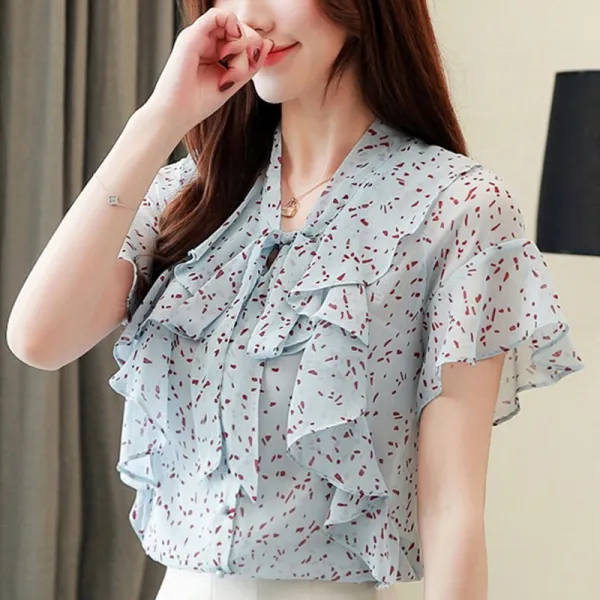 K0D0924 여성셔츠 칼라 레저 여자상의 여름 웃옷