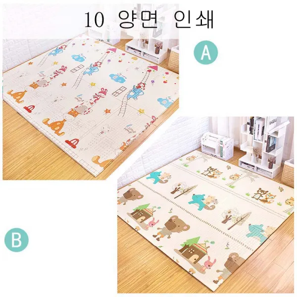 뉴타임즈7 유아놀이방매트 파베드받침은 두텁게하고 유아기 거실 파트는 접을 수 있어 아이들 접을 때 아이 냄새가 나지 않게 할 수 있다 XT13 A10, 10 양면 인쇄