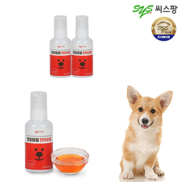 씨스팡 강아지 고양이 오메가3 멍멍팔팔 연어오일 3병 120ml X 3병 칼슘/관절영양제