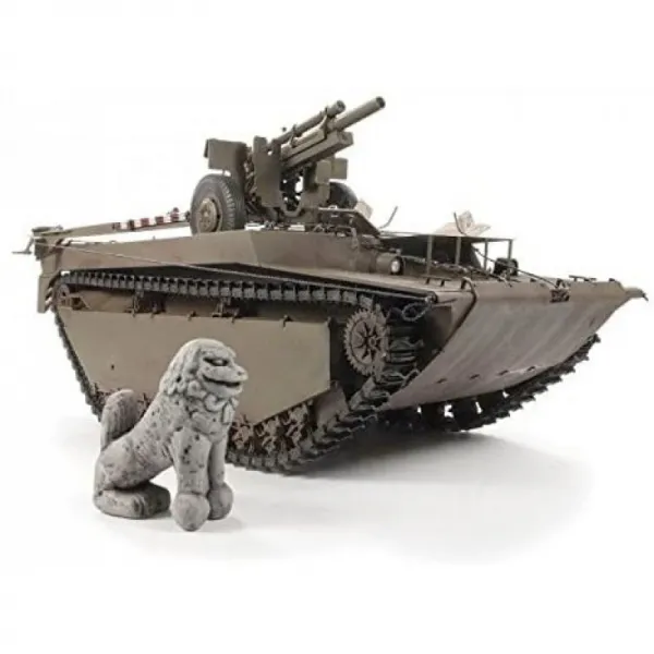 딩하오 1/35 LVT4 버팔로 & M2A1 / 105mm 곡사포 시서 석상 (레진)가있는 프라 모델