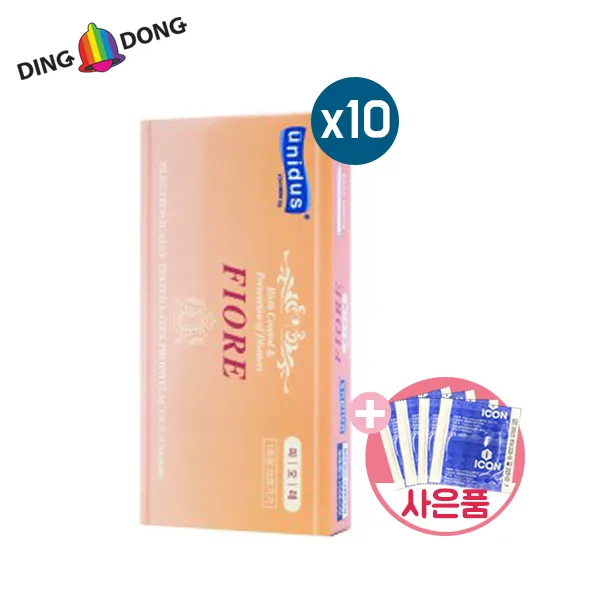 [딩동] 유니더스 피오레 리얼핏 10box 100P + 2020 천연라텍스 콘돔 2p 증정