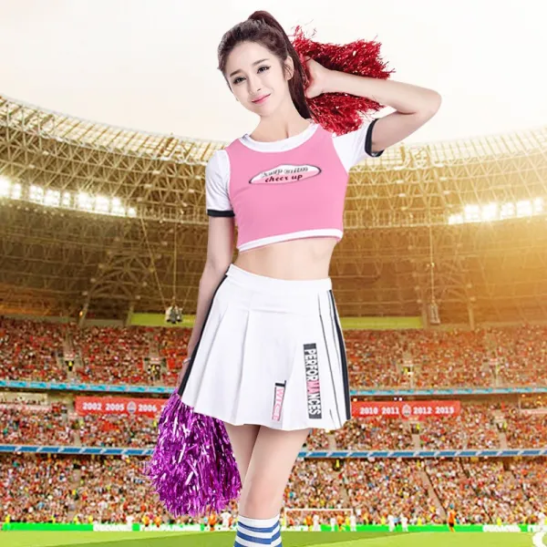 응원단 치어리딩 유러피언 족구볼 컵 여름 여성그릅 체 공연복 춤추다 옷
