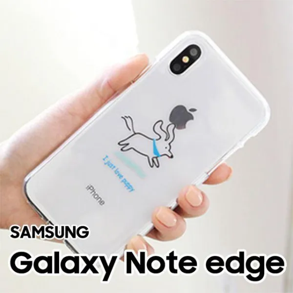 Ghi955789젤리케이스 갤럭시노트엣지 투명 헬로퍼피 N915
