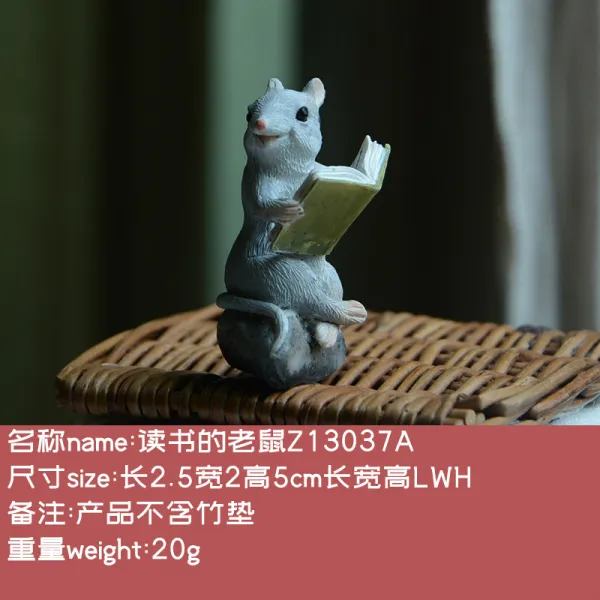 인터프라자 새해 쥐새끼 큐티 템 띠동갑 디어 미니 마이크로 경관 피규어 장식 선물 생일 발렌타인데이, 쥐