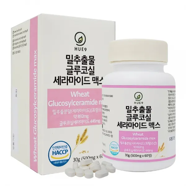 프랑스산 밀추출물 글루코실 세라 마이드 티크 세라솜 60정 (2개월분), 1개